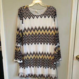 Tacera Black and White Bell Sleeve Sheath Dress